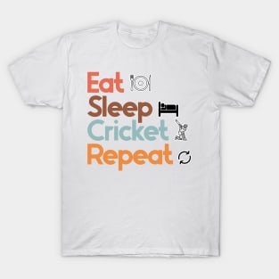 Eat Sleep Cricket Repeat T-Shirt